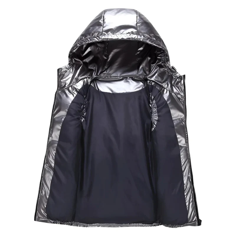 Herren warme metallische Steppweste | Winter - Image 5