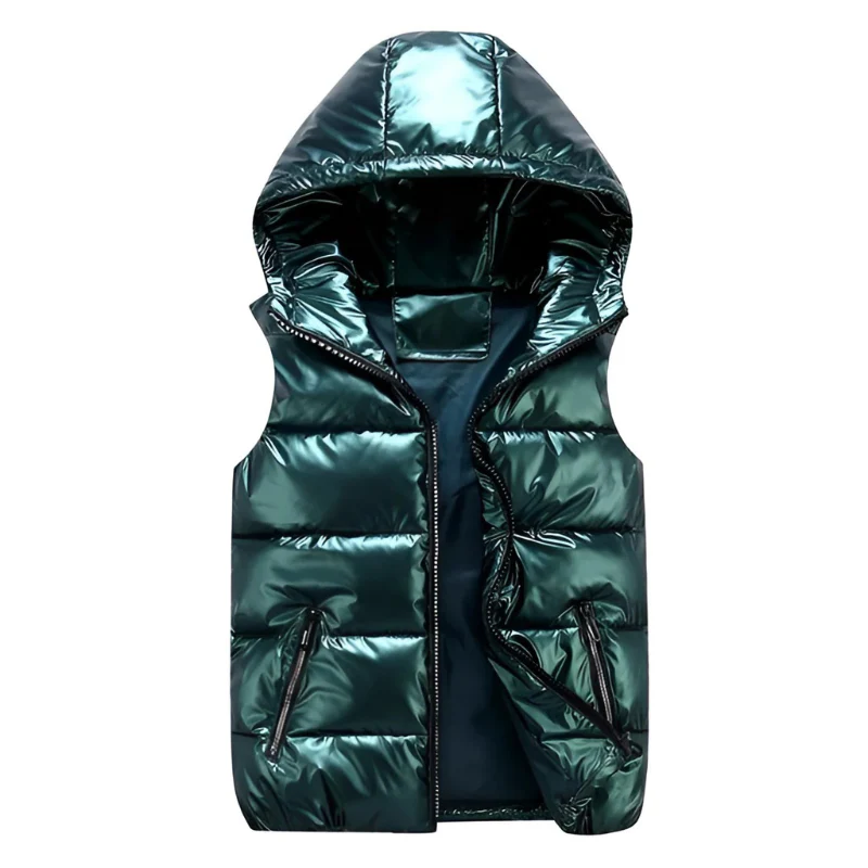 Herren warme metallische Steppweste | Winter - Image 6