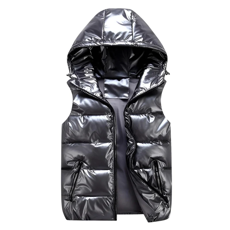 Herren warme metallische Steppweste | Winter - Image 7