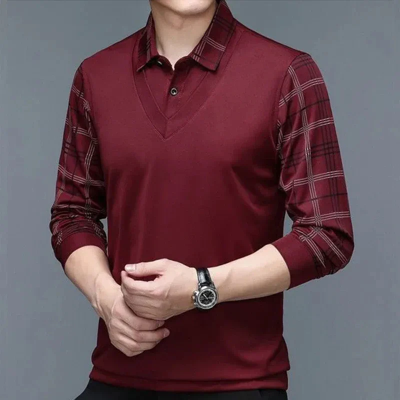 Herren warmes kariertes Poloshirt | Lang - Image 6
