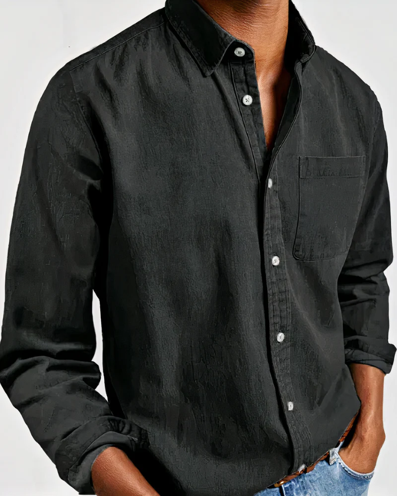 Herren weiches Jeanshemd | Langarm - Image 5