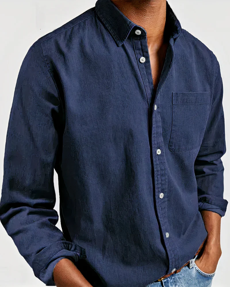 Herren weiches Jeanshemd | Langarm - Image 8