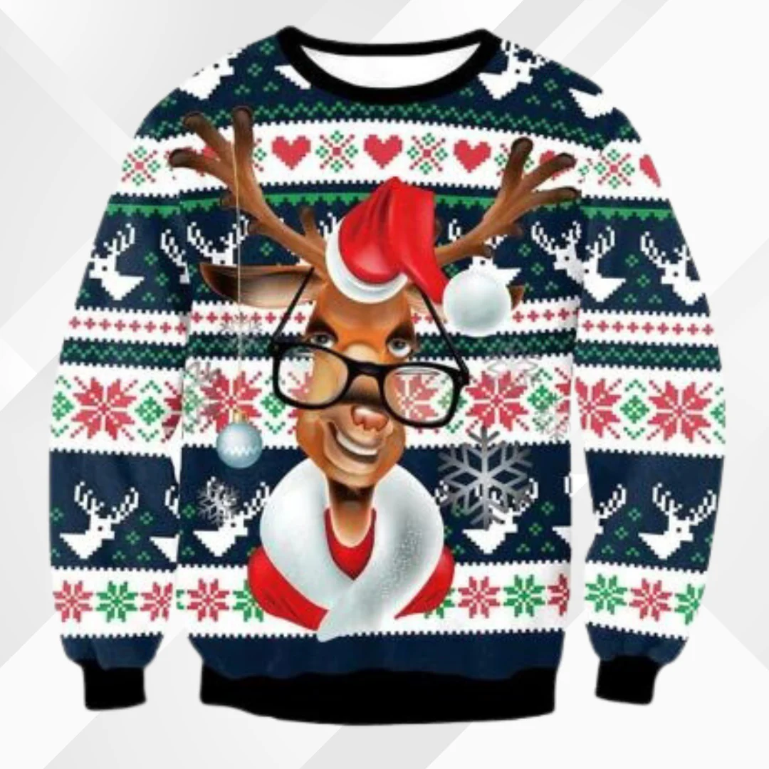Herren Weihnachts Pullover Festliches Design Weicher Strickstoff - Image 2