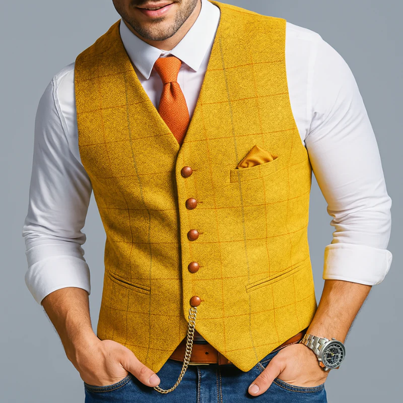 Herren Weste Vintage Stil für Formelle und Informelle Anlässe - Image 3