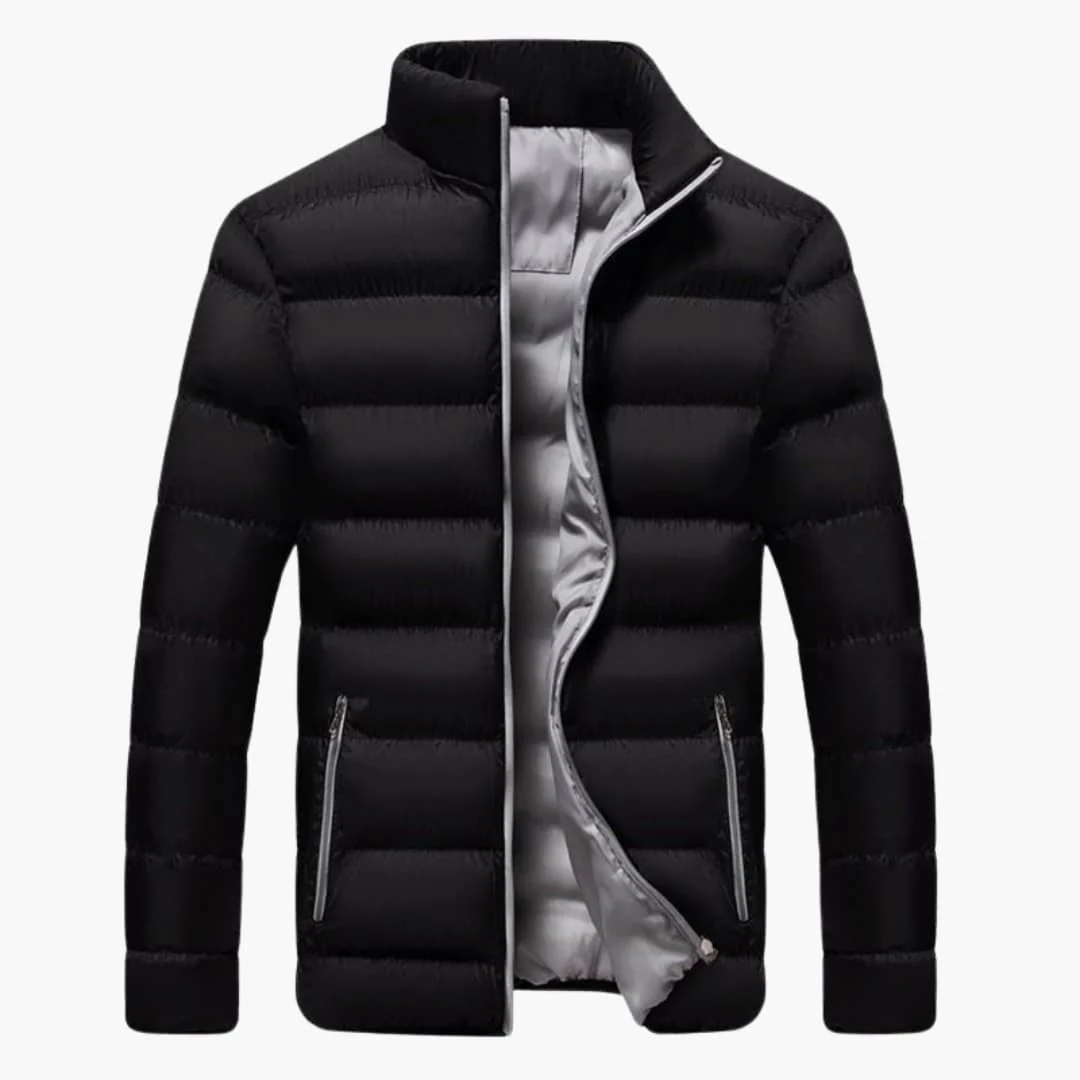 Herren Winter jacke mit Reißverschluss und Seitentaschen - Image 2
