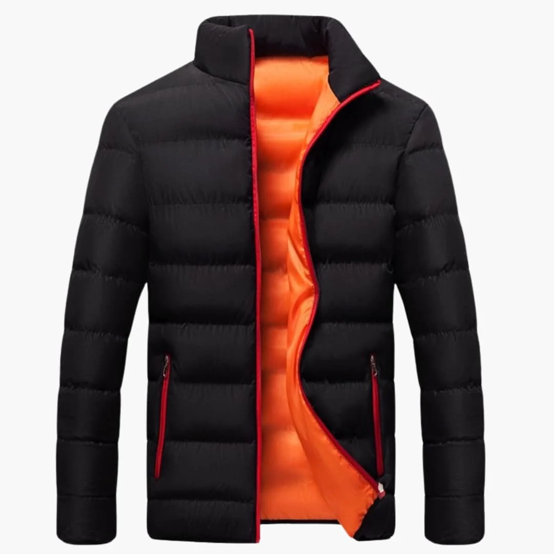 Herren Winter jacke mit Reißverschluss und Seitentaschen - Image 4