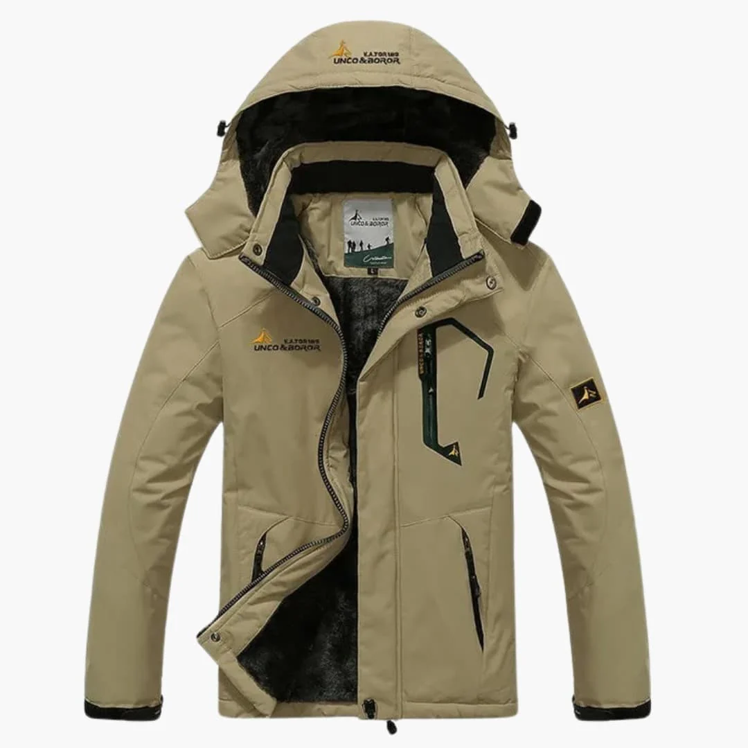 Herren Winterjacke mit Reißverschluss und abnehmbarer Kapuze - Image 7