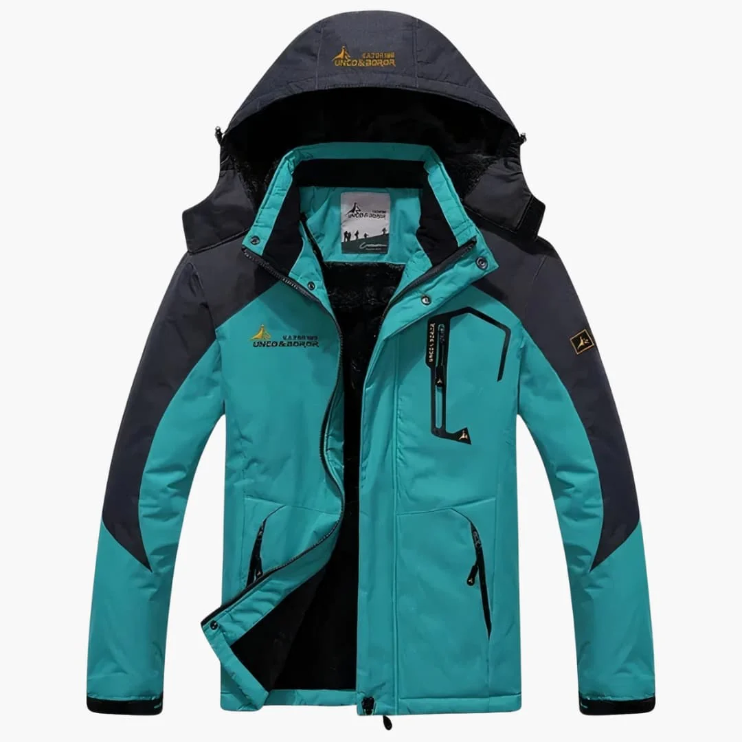 Herren Winterjacke mit Reißverschluss und abnehmbarer Kapuze - Image 8