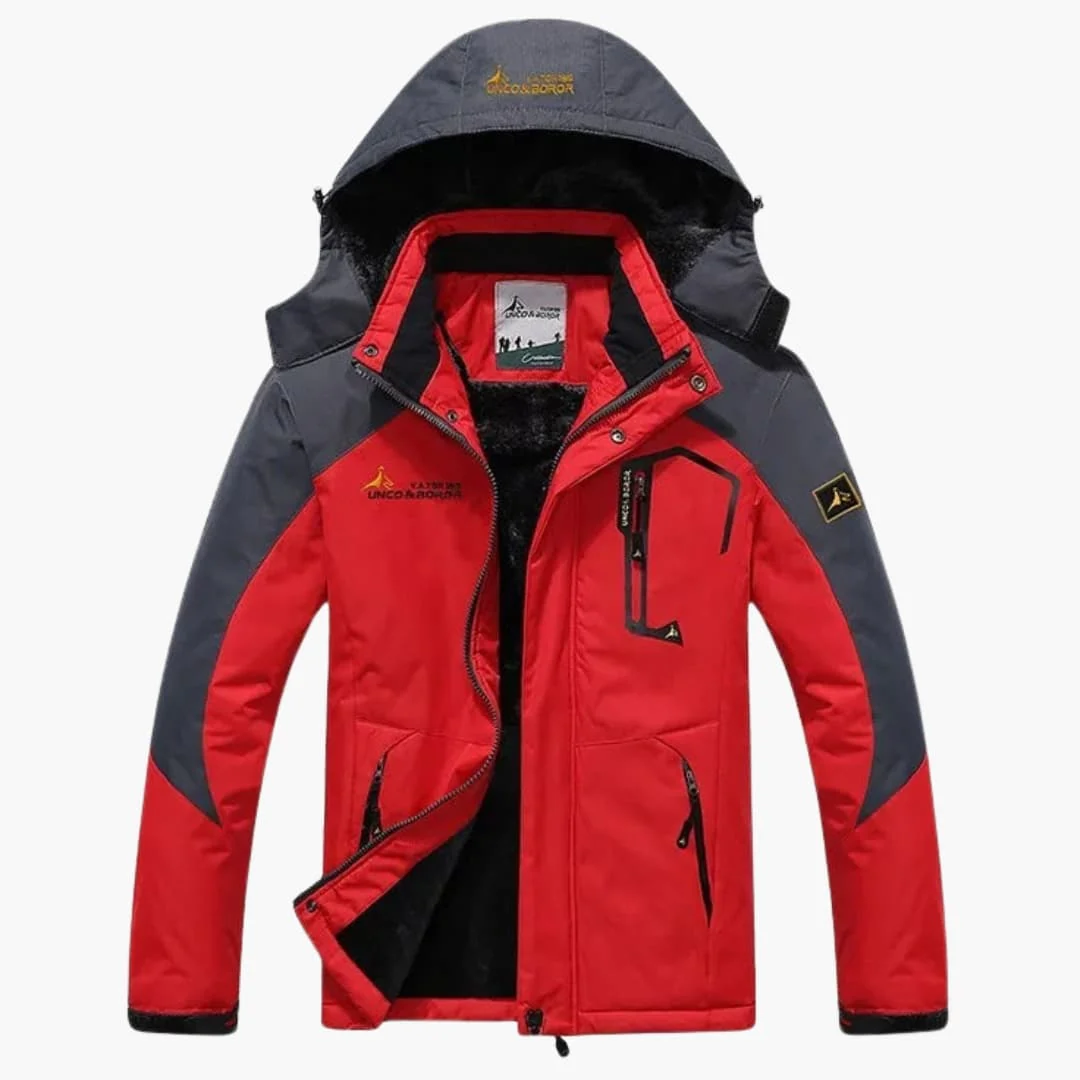 Herren Winterjacke mit Reißverschluss und abnehmbarer Kapuze - Image 9
