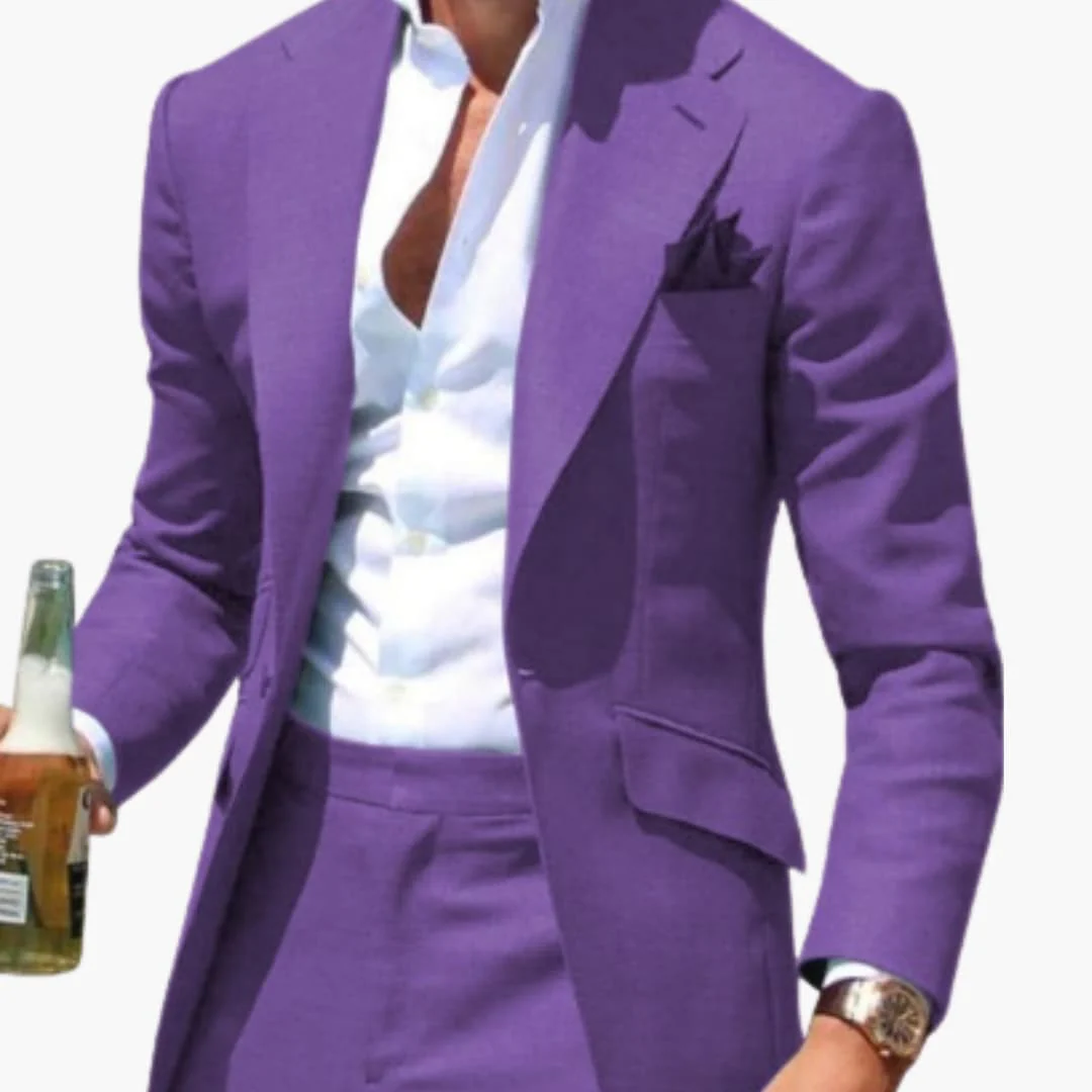 Herren Zweiteiler Anzug mit Slim Fit für alle Jahreszeiten - Image 6