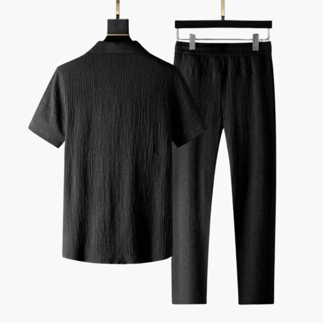 Herren Zweiteiler mit Langarmshirt und Hose für Frühjahr Herbst - Image 2