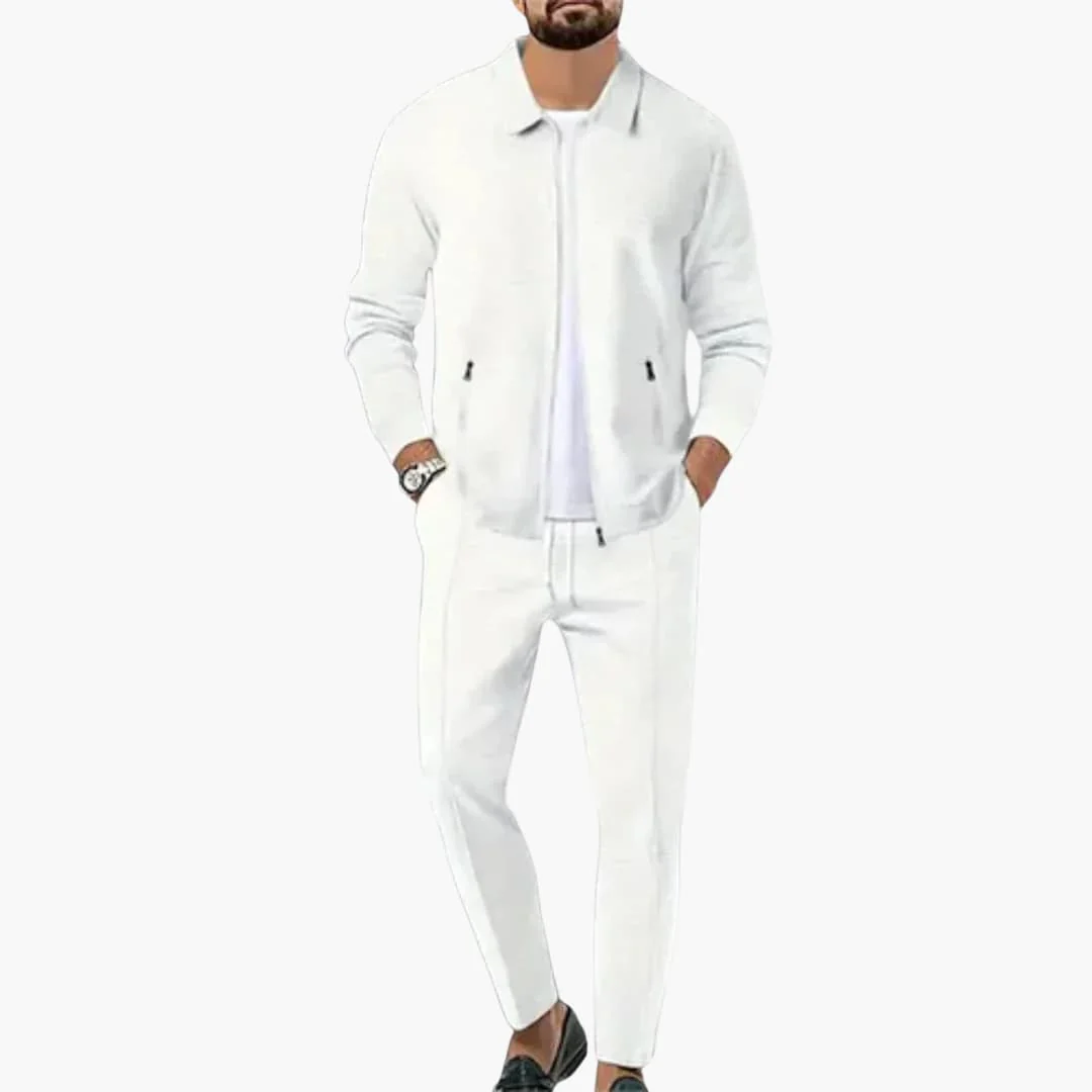 Herren Zweiteiler mit Reißverschlusshemd und Geradschnitt-Hose - Image 5