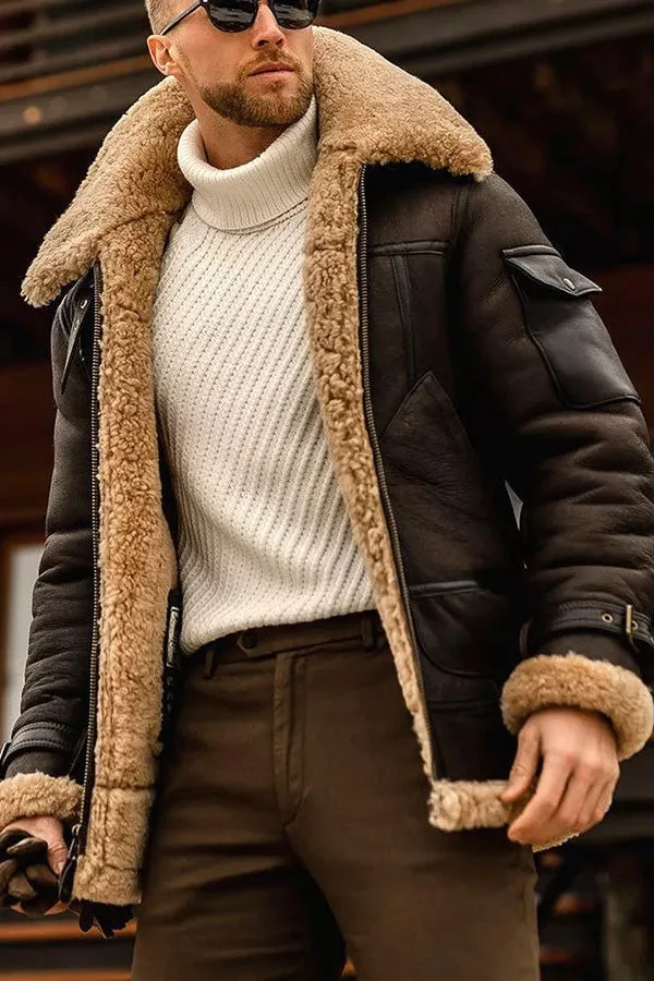 Herrenjacke mit Fellkragen - Image 3