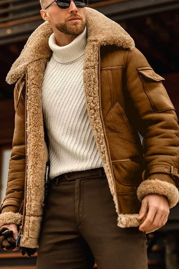 Herrenjacke mit Fellkragen - Image 4