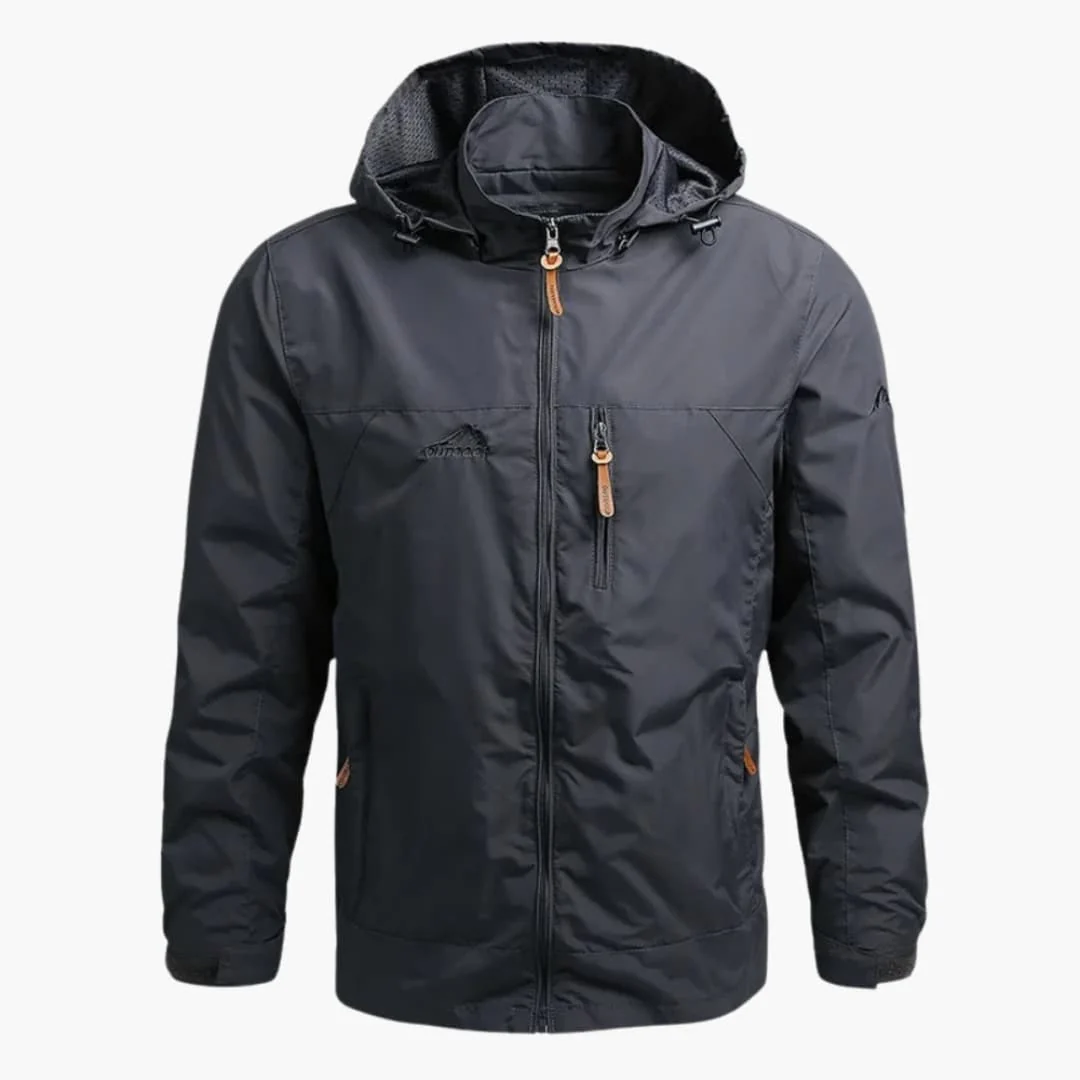 Herrenjacke mit Kapuze und Reißverschluss für Herrenmode - Image 3