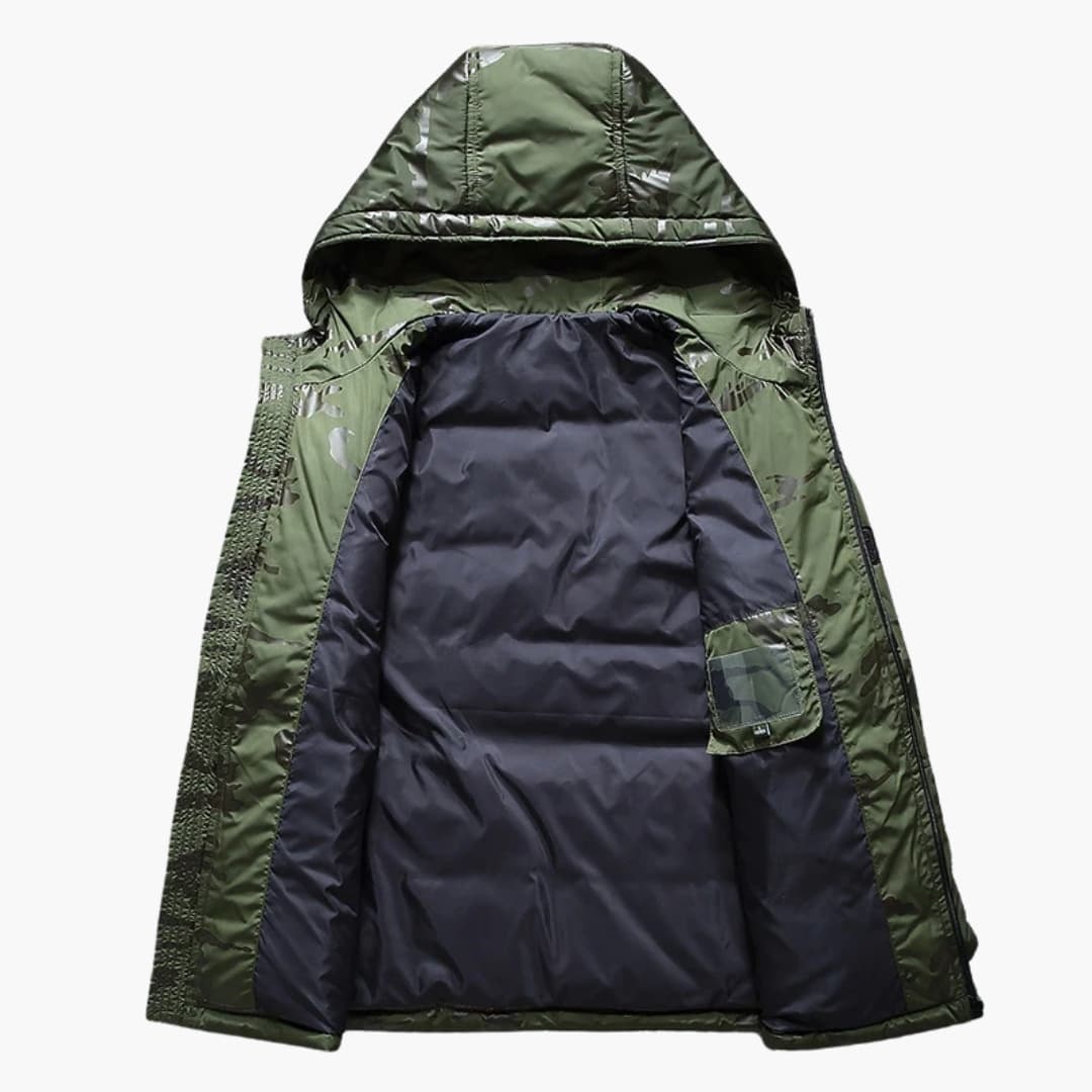 Herrenjacke mit Reißverschluss Kapuze und Taschen - Image 4