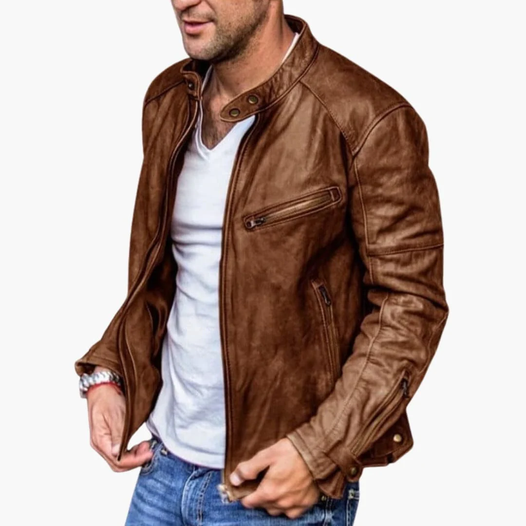 Herrenjacke mit Reißverschluss und Stehkragen - Image 2