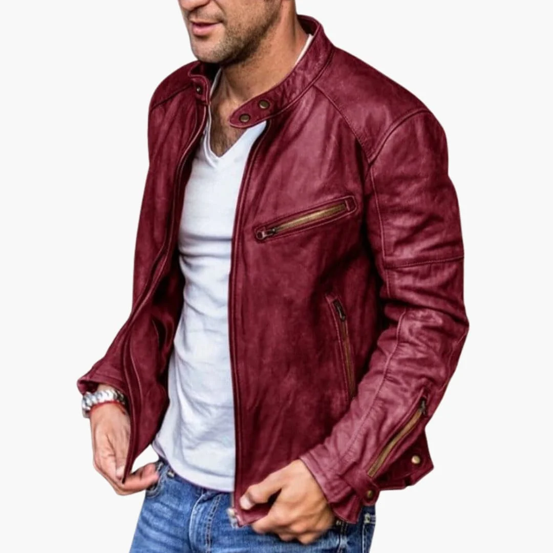 Herrenjacke mit Reißverschluss und Stehkragen - Image 3