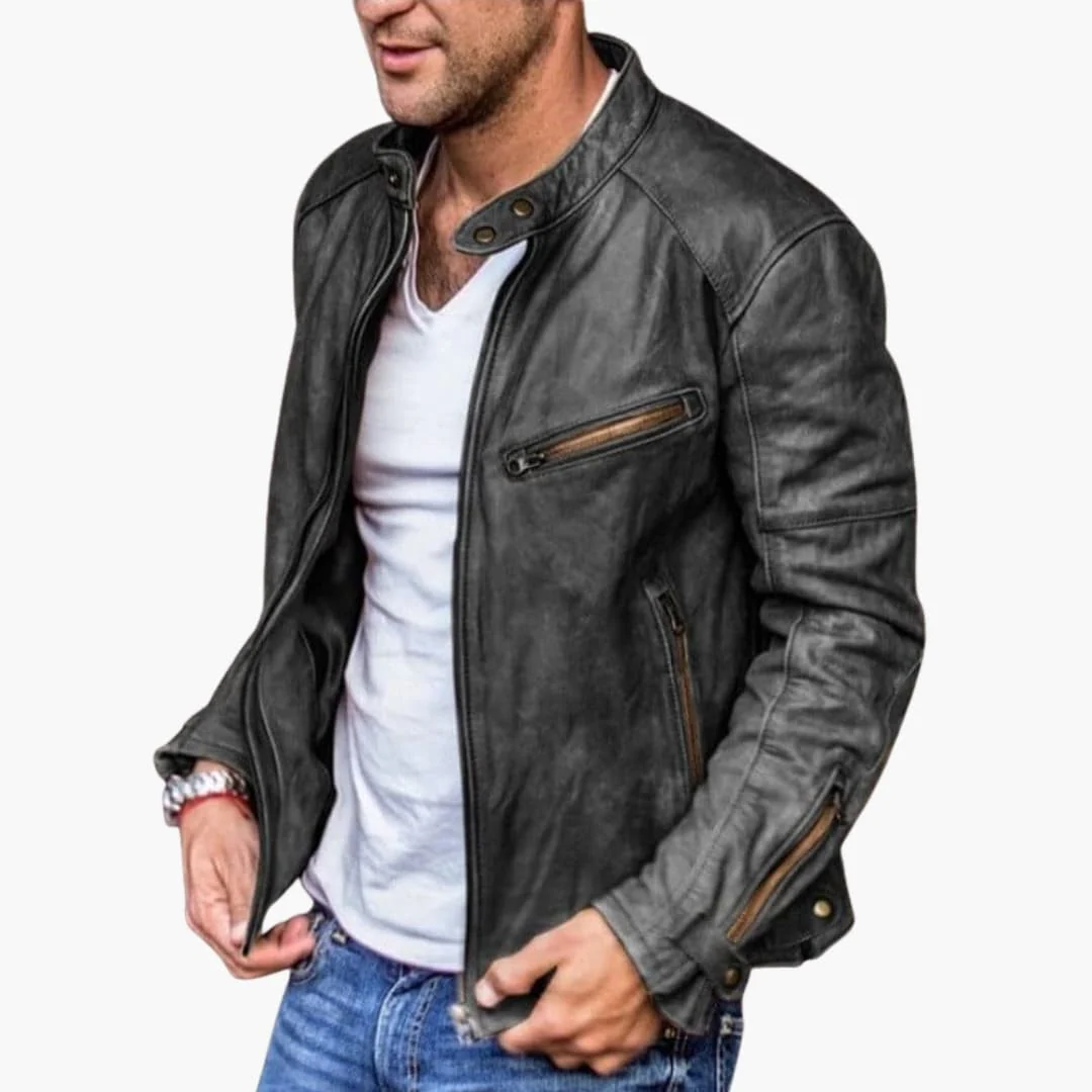 Herrenjacke mit Reißverschluss und Stehkragen - Image 4
