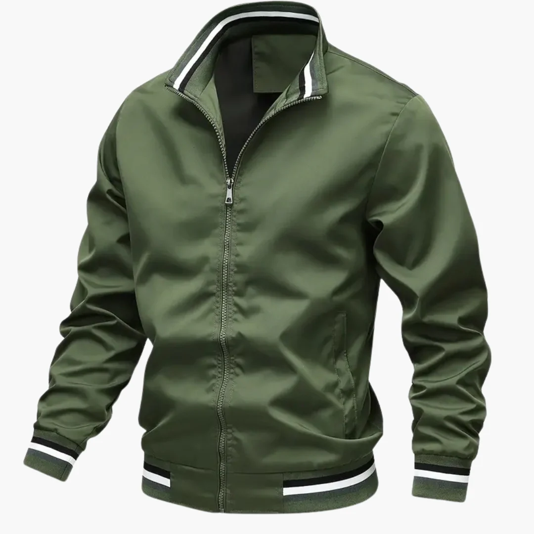 Herrenjacke mit Rippdetails und Frontreißverschluss - Image 3