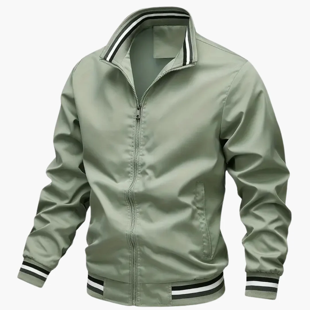 Herrenjacke mit Rippdetails und Frontreißverschluss - Image 5