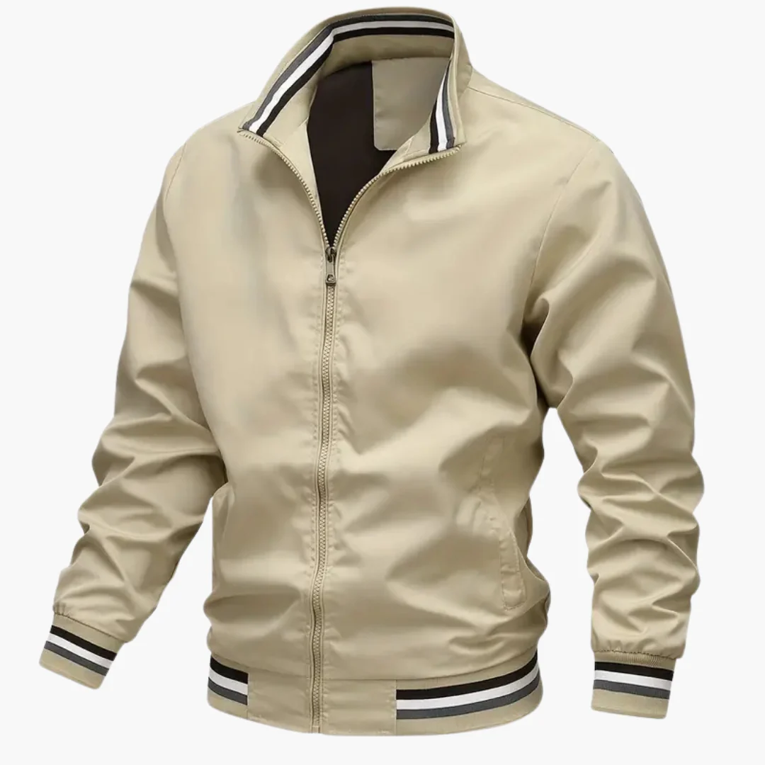 Herrenjacke mit Rippdetails und Frontreißverschluss - Image 6