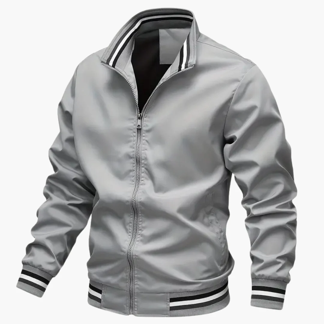 Herrenjacke mit Rippdetails und Frontreißverschluss - Image 7