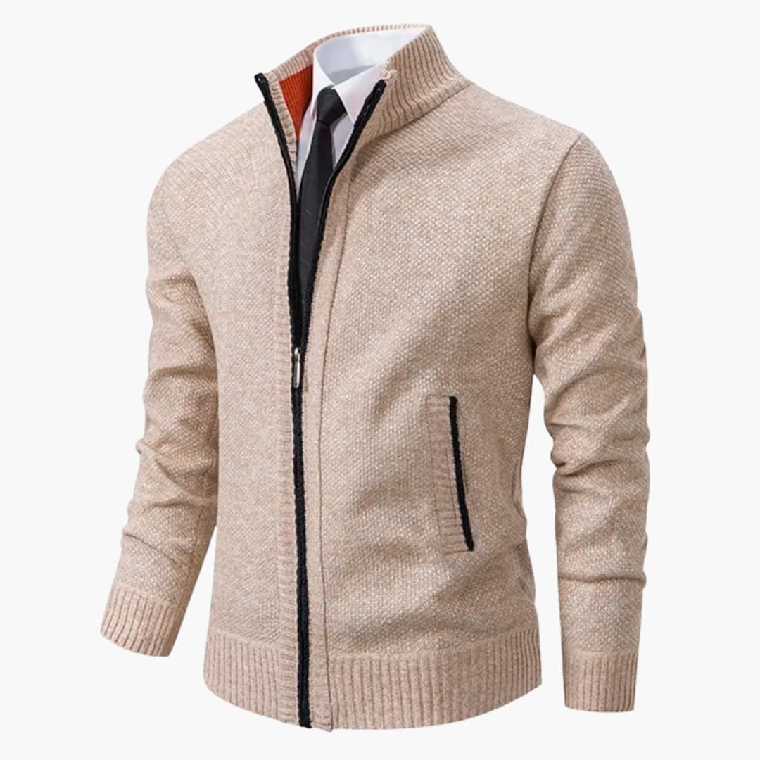 Herrenjacke mit Stehkragen und Frontreißverschluss - Image 3