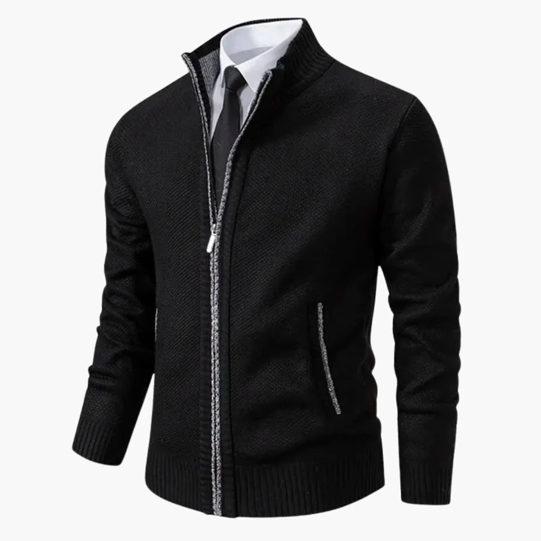 Herrenjacke mit Stehkragen und Frontreißverschluss - Image 4