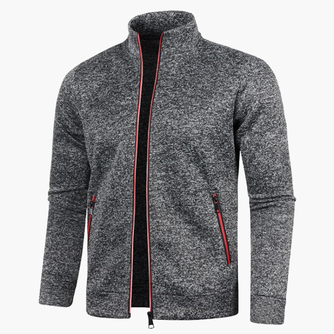 Herrenjacke mit Stehkragen und Reißverschlusstaschen - Image 3