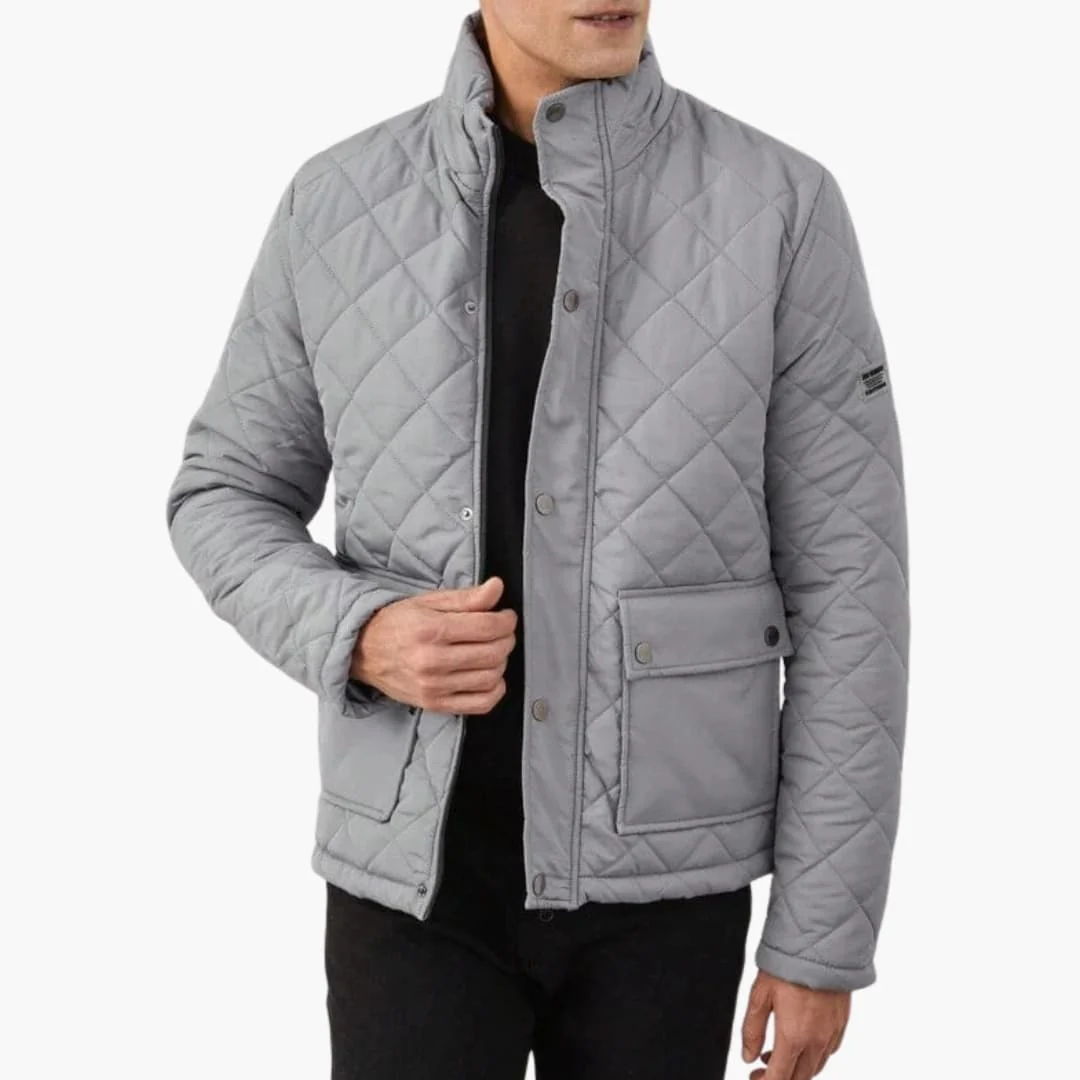 Herrenjacke mit Steppung und Druckknopfverschluss - Image 2