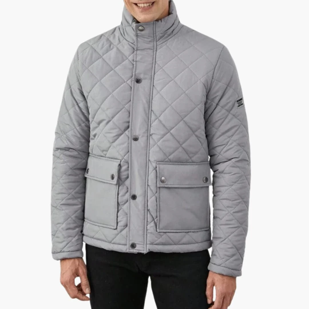 Herrenjacke mit Steppung und Druckknopfverschluss - Image 3