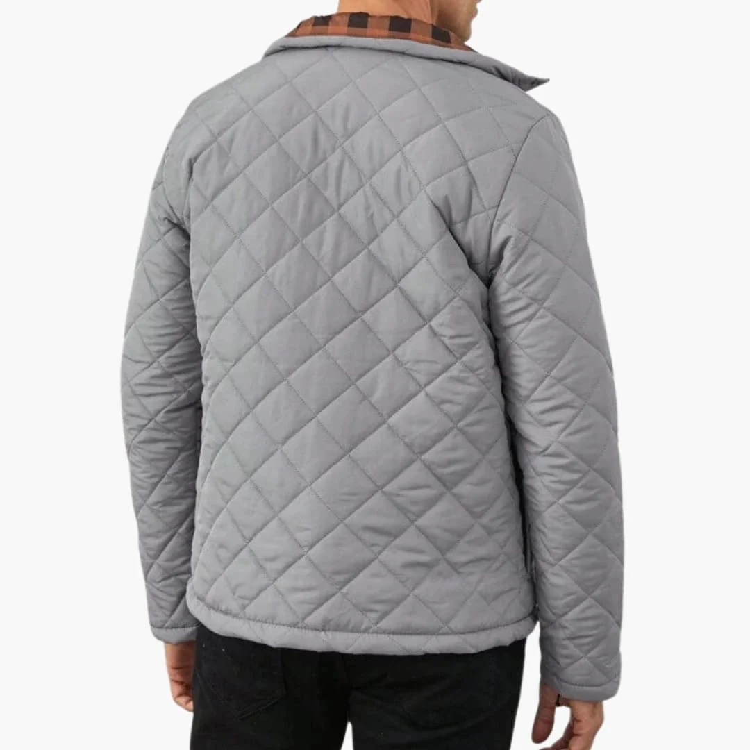 Herrenjacke mit Steppung und Druckknopfverschluss - Image 5