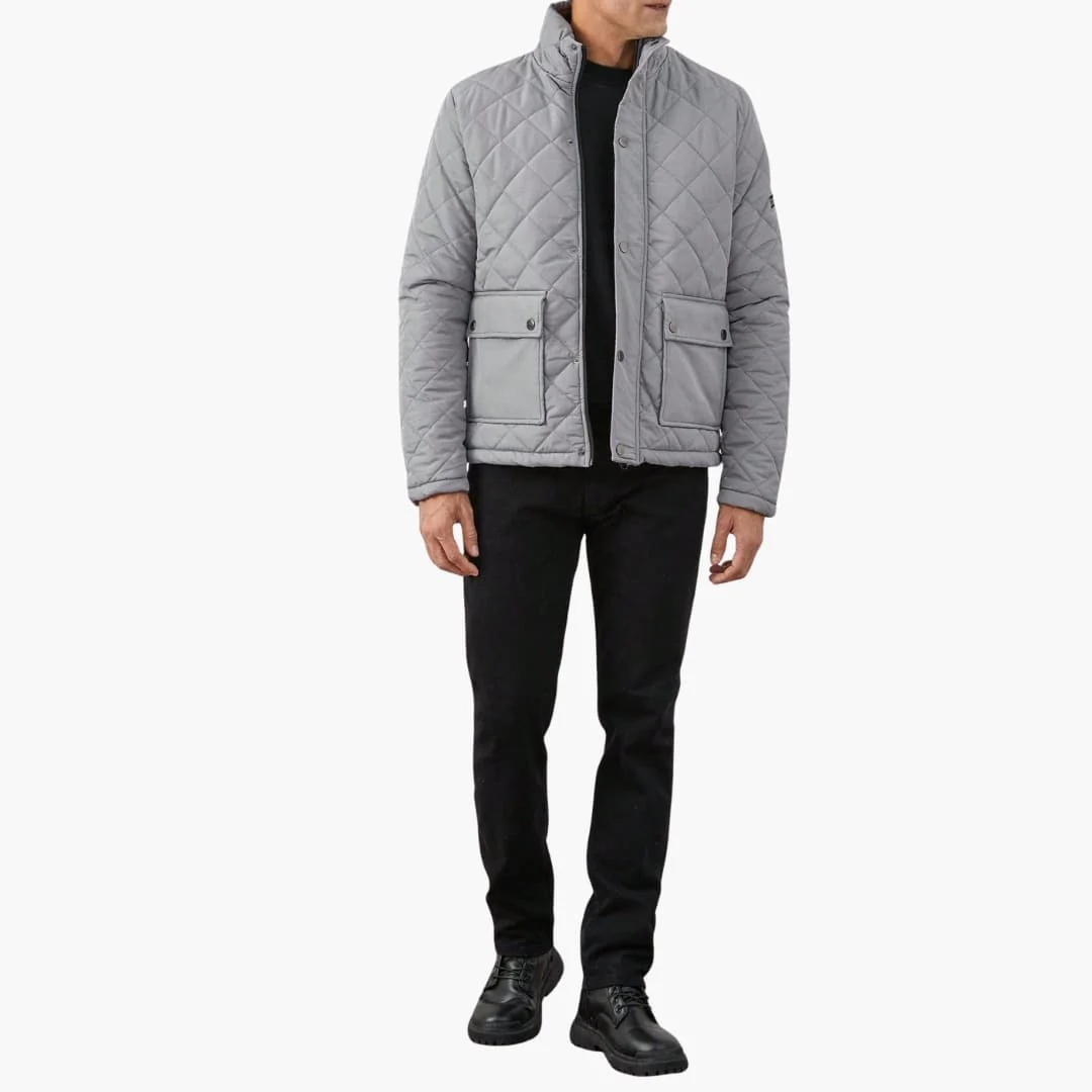 Herrenjacke mit Steppung und Druckknopfverschluss - Image 6
