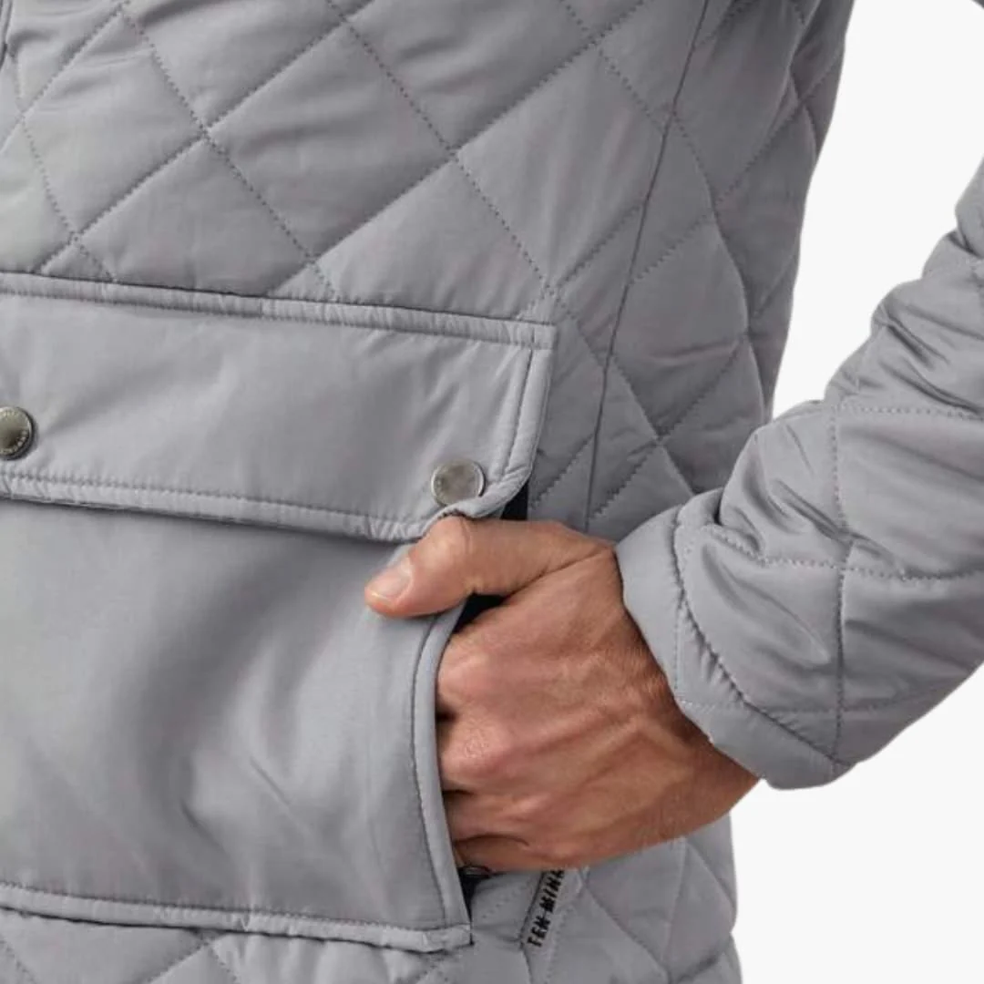 Herrenjacke mit Steppung und Druckknopfverschluss - Image 7