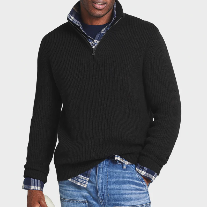 Herrenpullover mit Reißverschluss – Business-Casual-Stil, vielseitig für elegante Anlässe - Image 2