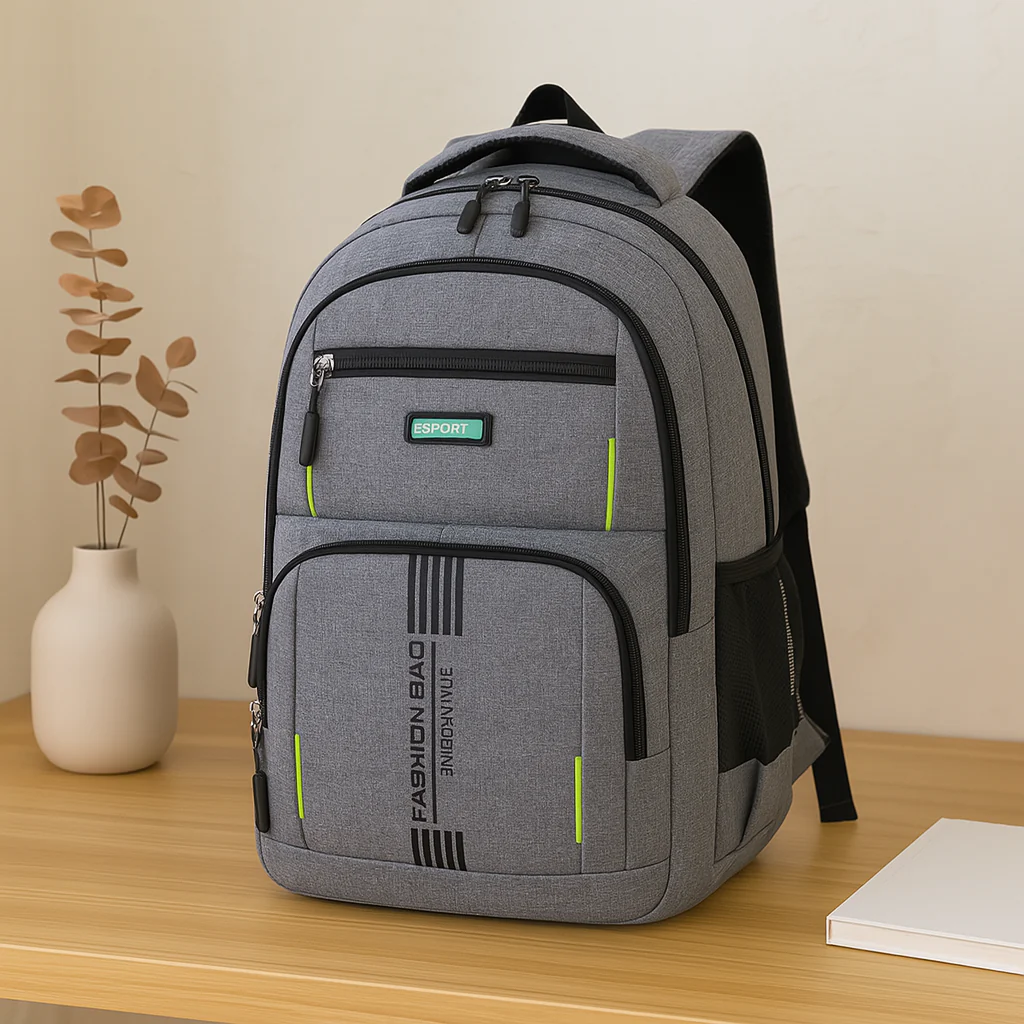 Herrenrucksack mit großem Fassungsvermögen – Stylische Reisetasche mit Laptopfach und mehreren Taschen - Image 3