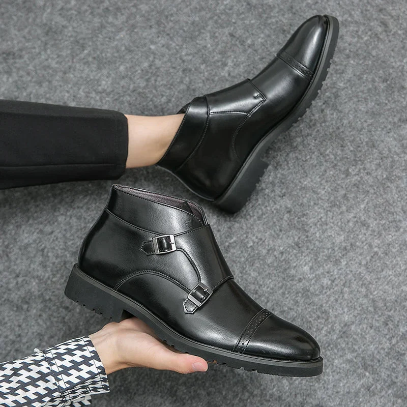 Herrenstiefel | Geschlossene Form doppelte Schnallen über Knöchel - Image 3
