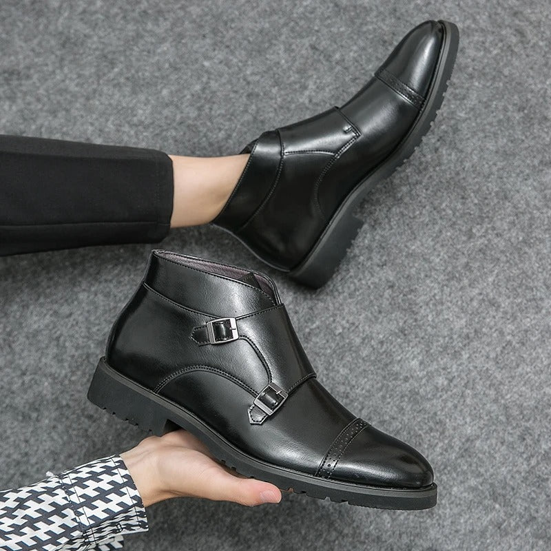 Herrenstiefel | Geschlossene Form doppelte Schnallen über Knöchel - Image 5