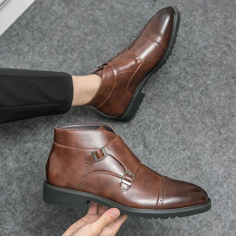 Herrenstiefel | Geschlossene Form doppelte Schnallen über Knöchel - Image 6