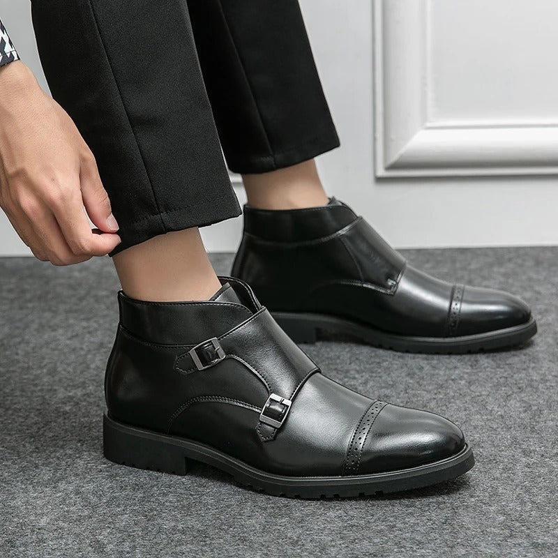 Herrenstiefel | Geschlossene Form doppelte Schnallen über Knöchel - Image 8