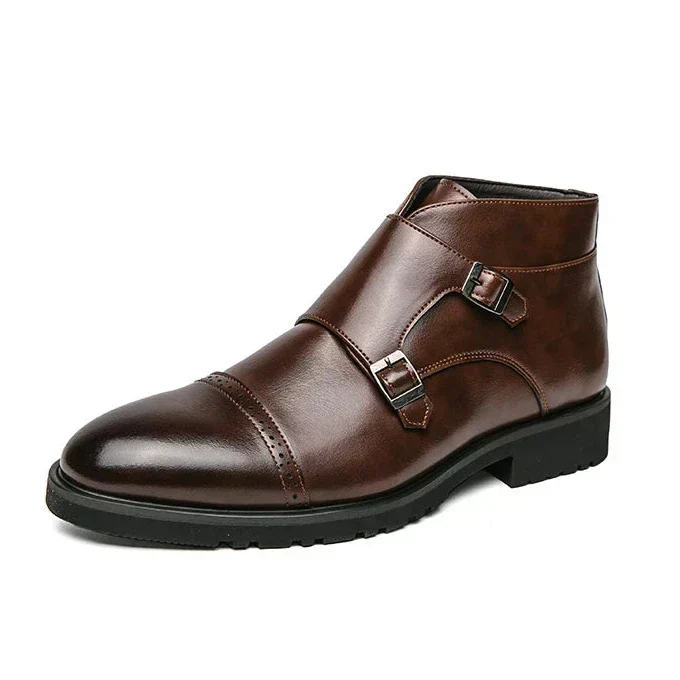 Herrenstiefel | Geschlossene Form doppelte Schnallen über Knöchel - Image 9
