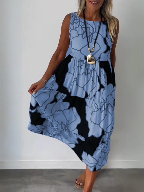 HERTHA | Wanda Bedrucktes Armelloses Kleid - Image 6