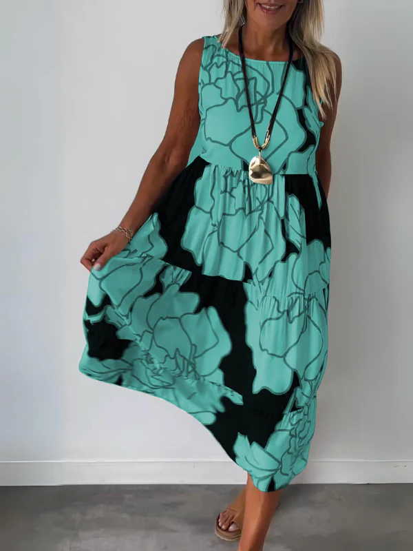 HERTHA | Wanda Bedrucktes Armelloses Kleid - Image 7