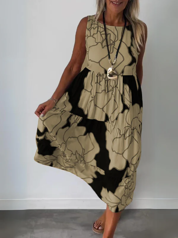 HERTHA | Wanda Bedrucktes Armelloses Kleid - Image 9