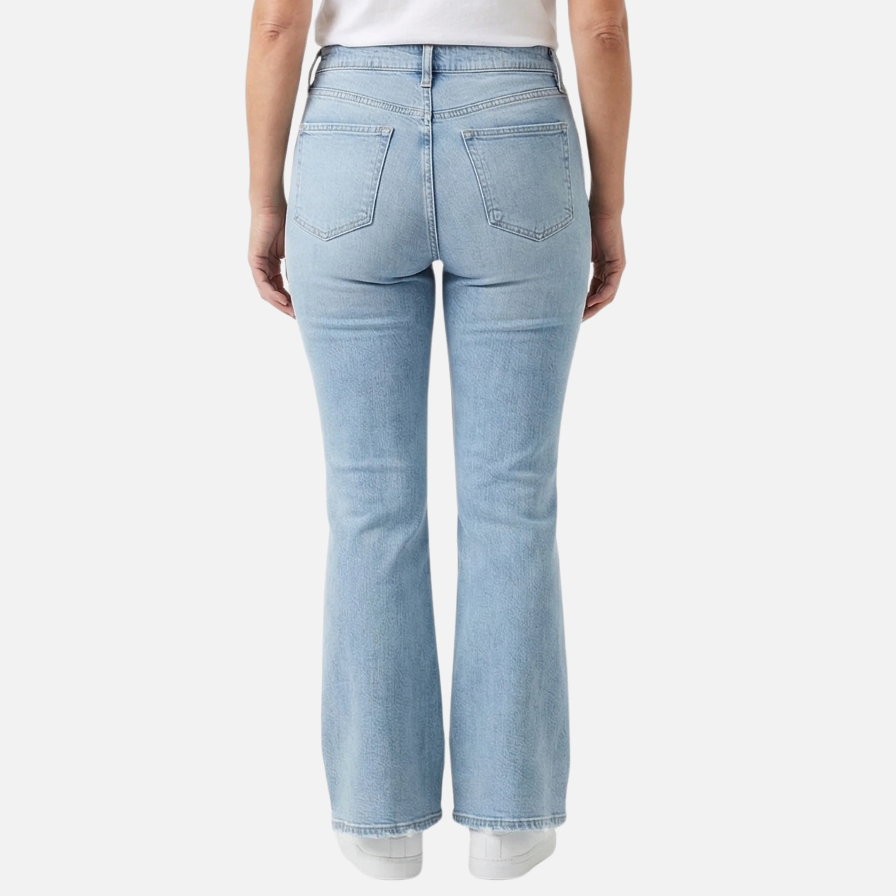 Jutta | Damen Hoch Geschnittene Schlagjeans Ausgestellte Passform – Flared Jeans High - Image 6
