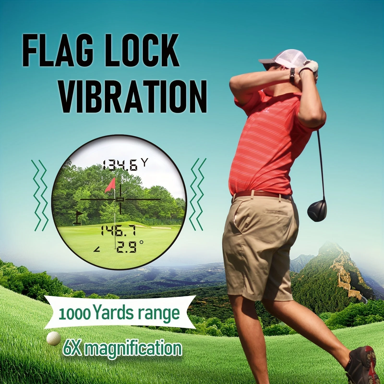 Hochentwickelter Golf-Entfernungsmesser – Präzise Messungen mit Neigungskompensation und Vibrationsrückmeldung - Image 7