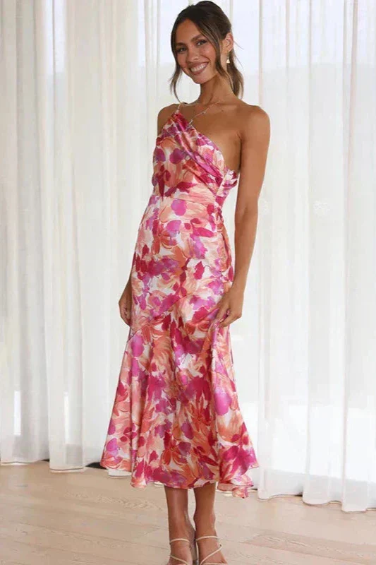 Honeylette – Stilvolles One-Shoulder-Kleid mit Blumenmuster - Image 3