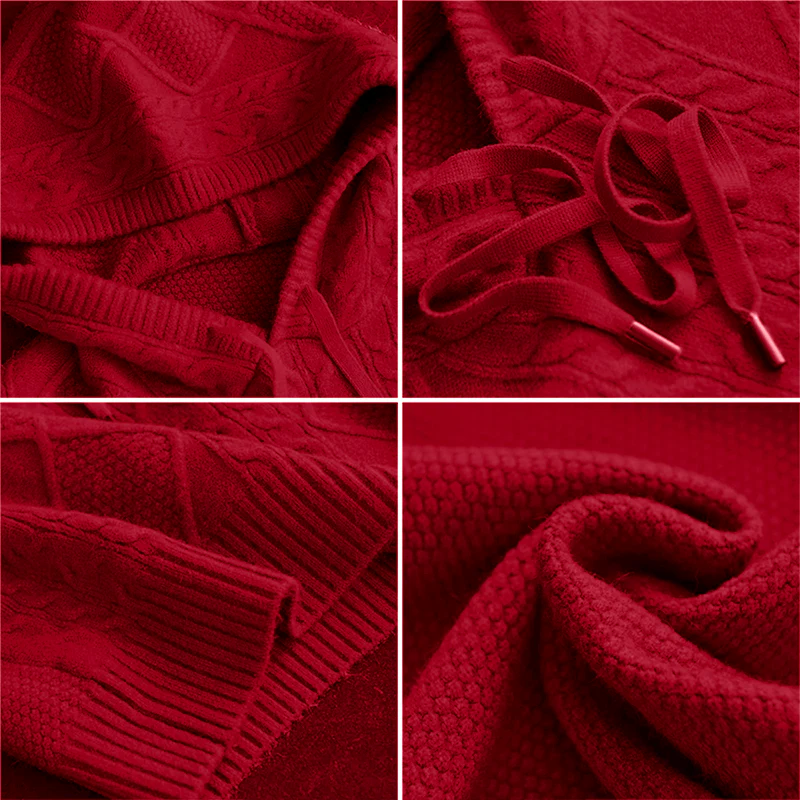 HOODED JACQUARD SWEATER | ELEGANTER KOMFORT STIL - Image 3