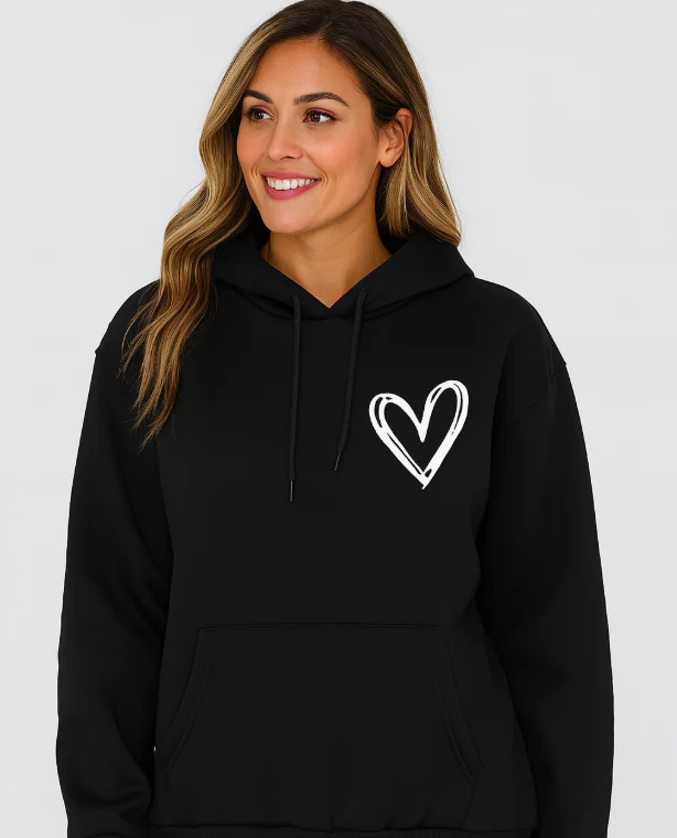 Hoodie mit Herz-Print – Weiche Baumwollmischung – Stylisch & Bequem - Image 5